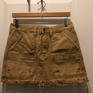 Free People tan corduroy skirt